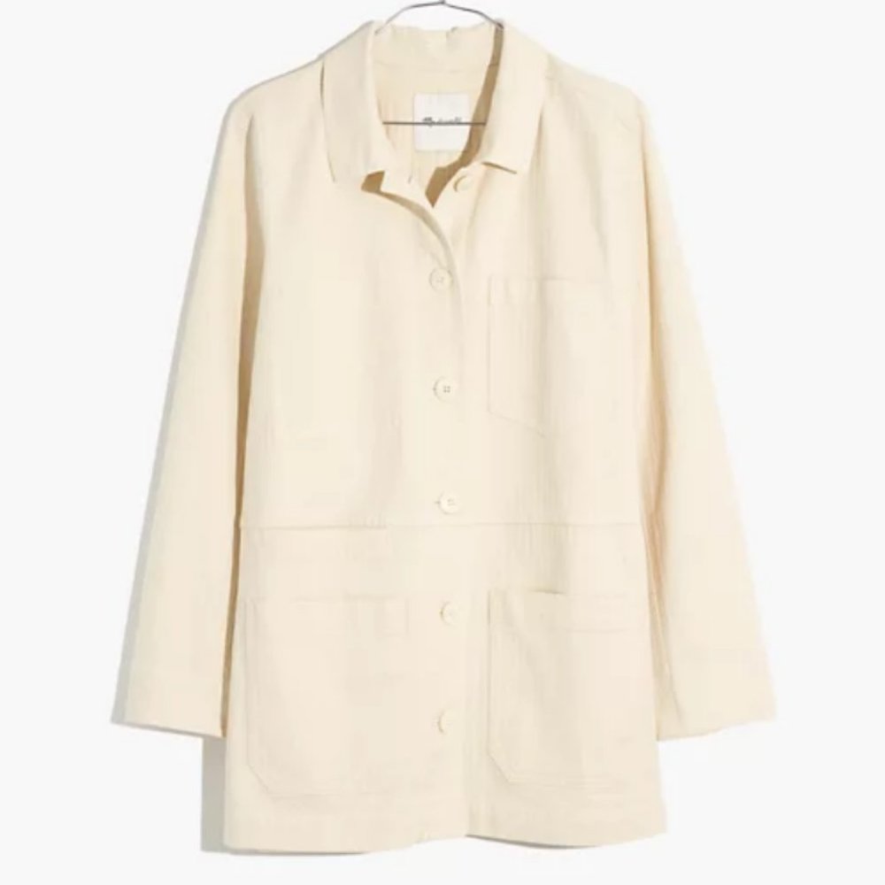 Madewell Becker Oversized Chore Coat - Natural - Size M
